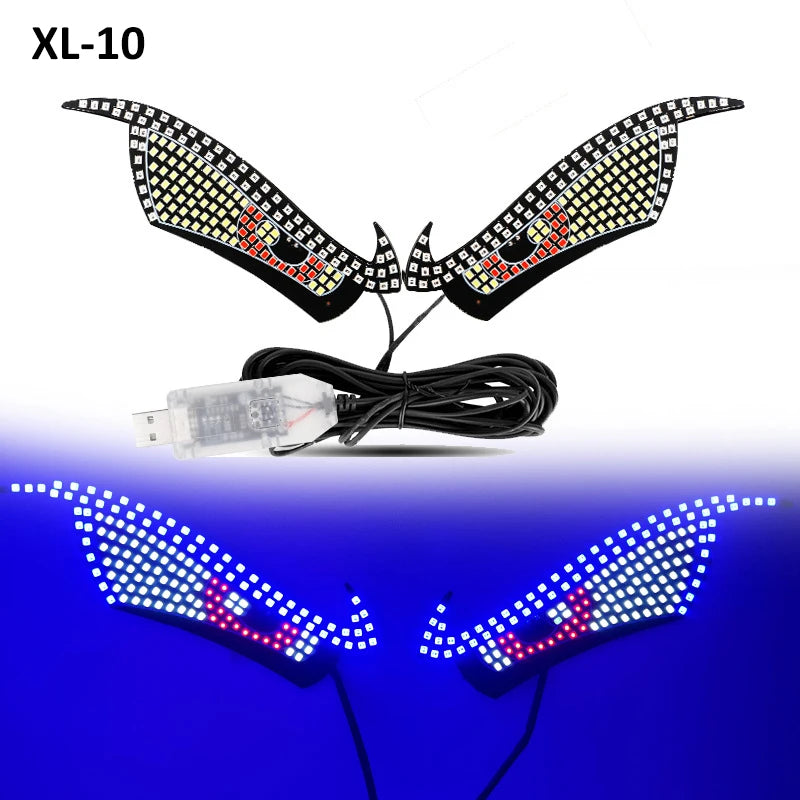 Devil Eyes Light for Cars Windshield USB Plug with11 Modes Warning Lamp Signs Atmosphere Decor Lighting for Car Accessories