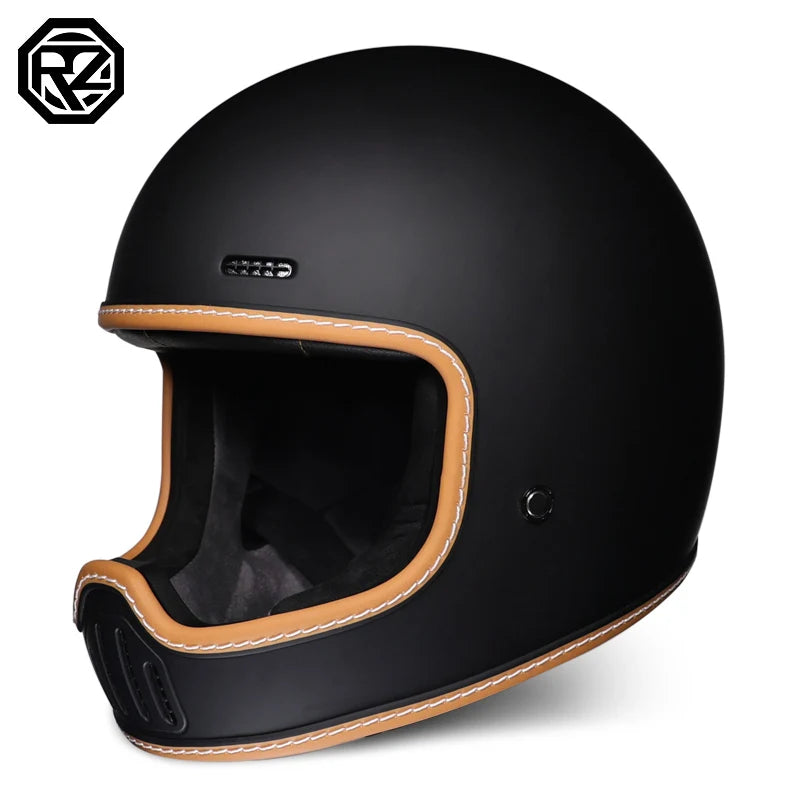 ORZ Retro Full Helmet Motorcycle Motorcycle Helmet Four Seasons Couple Street Bike Helmet Riding