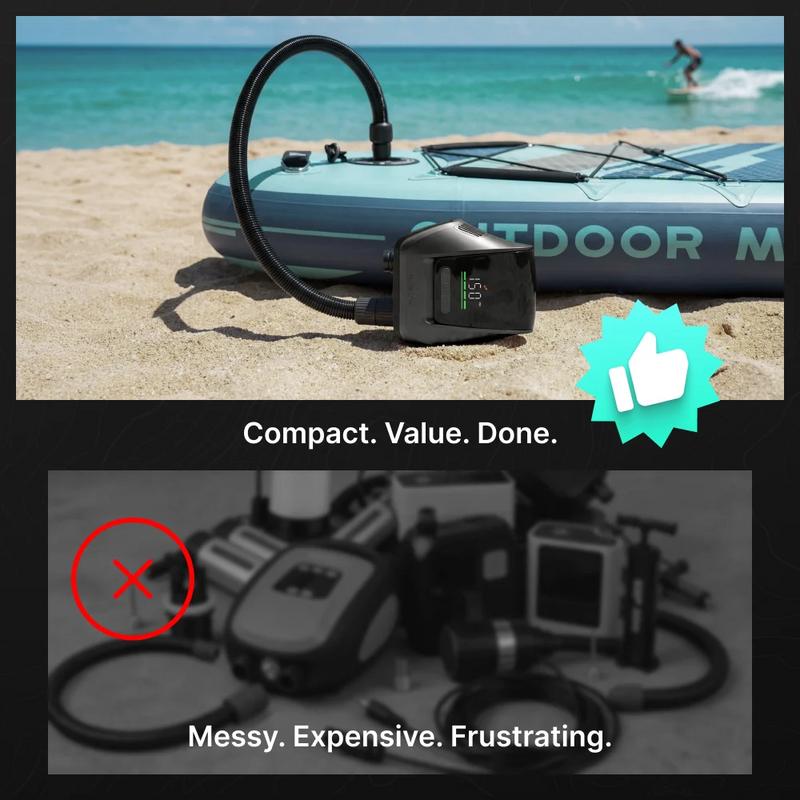 FLEXTAIL EVO SUP PUMP 200 - 45PSI Cordless Rechargeable Air Pump,15600mAh High-performance Cell Ideal for SUP & Pickup & Cars