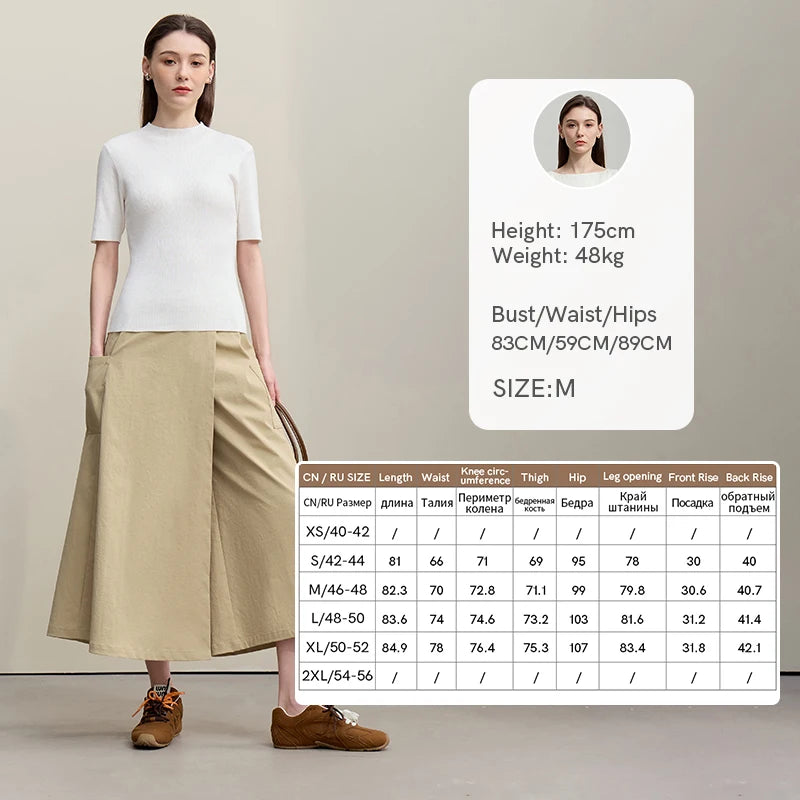 សំពត់ Amii A-Line សម្រាប់នារី រដូវក្តៅ ឆ្នាំ២០២៦ ថ្មី សាច់ក្រណាត់ធូរស្រាល មានហោប៉ៅ មីឌី គូឡូត សំពត់បែបសាមញ្ញ ងាយស្រួលប្រើ សម្រាប់នារី 12622124