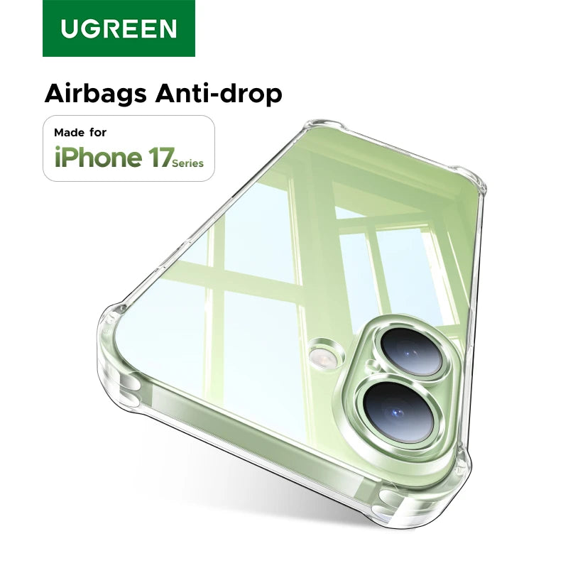 UGREEN Airbags Case for iPhone 17 16 15 Pro Max Clear Case Transparent Cover for iPhone 16 Pro 17 Air Protective Case Shockproof