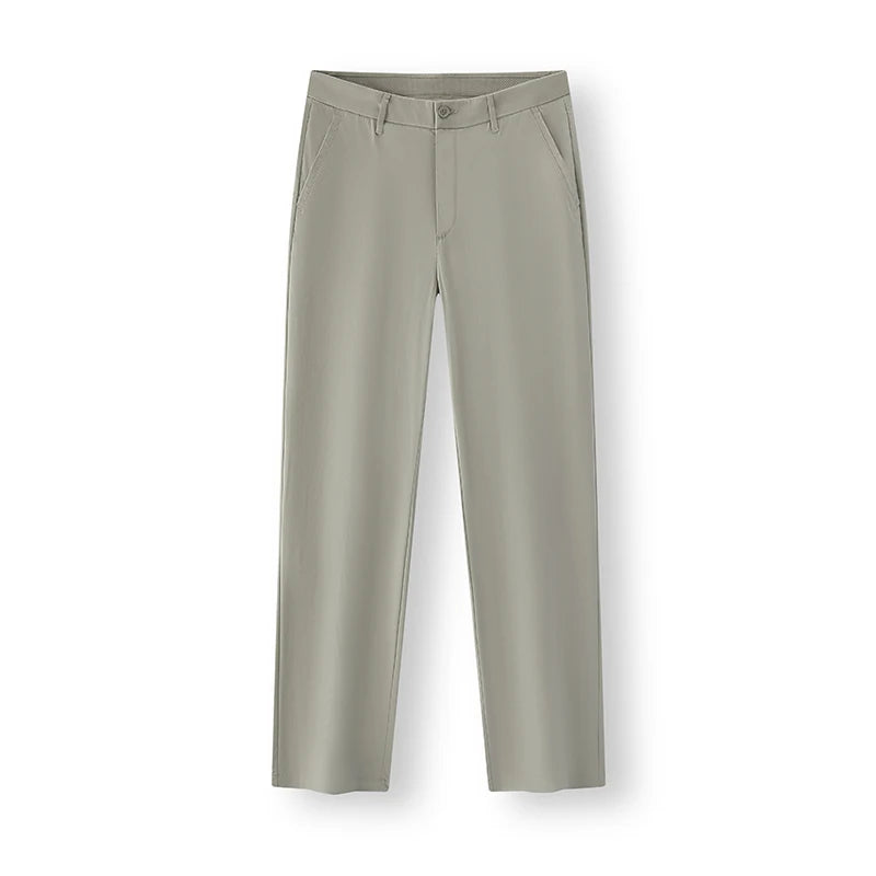 Semir Men Pants Solid 2026 Straight Elastic Waist Commuter Urban Casual Everyday Style Soft Comfortable Daily Wear Trendy