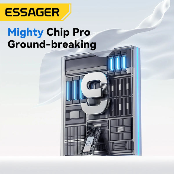 ឈុតឆ្នាំងសាក Essager Mini 30W Type C សម្រាប់ iPhone 16 15 Xiaomi PD 20W ខ្សែសាក Lightning សម្រាប់ធ្វើដំណើរសម្រាប់ iPhone 14 13 12 iPad Pro