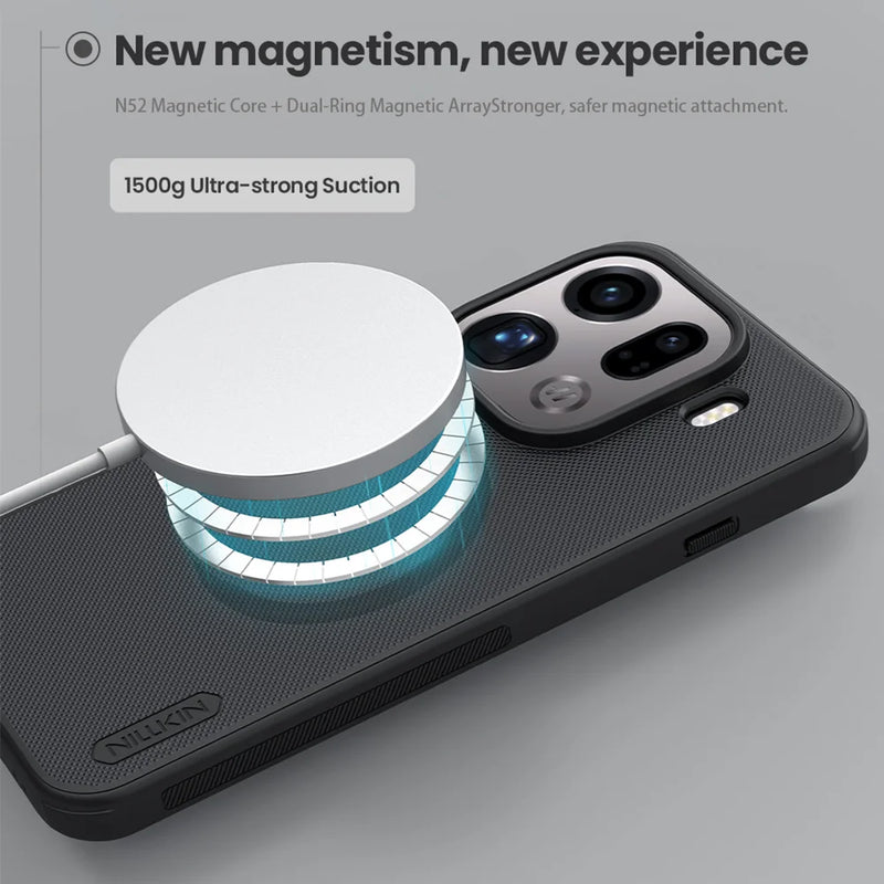 NILLKIN For OPPO Find X9 Pro Magsafe Case Frosted Shield Pro Magnetic Wireless Charging PC Hard Back Cover for OPPO Find X9 Case