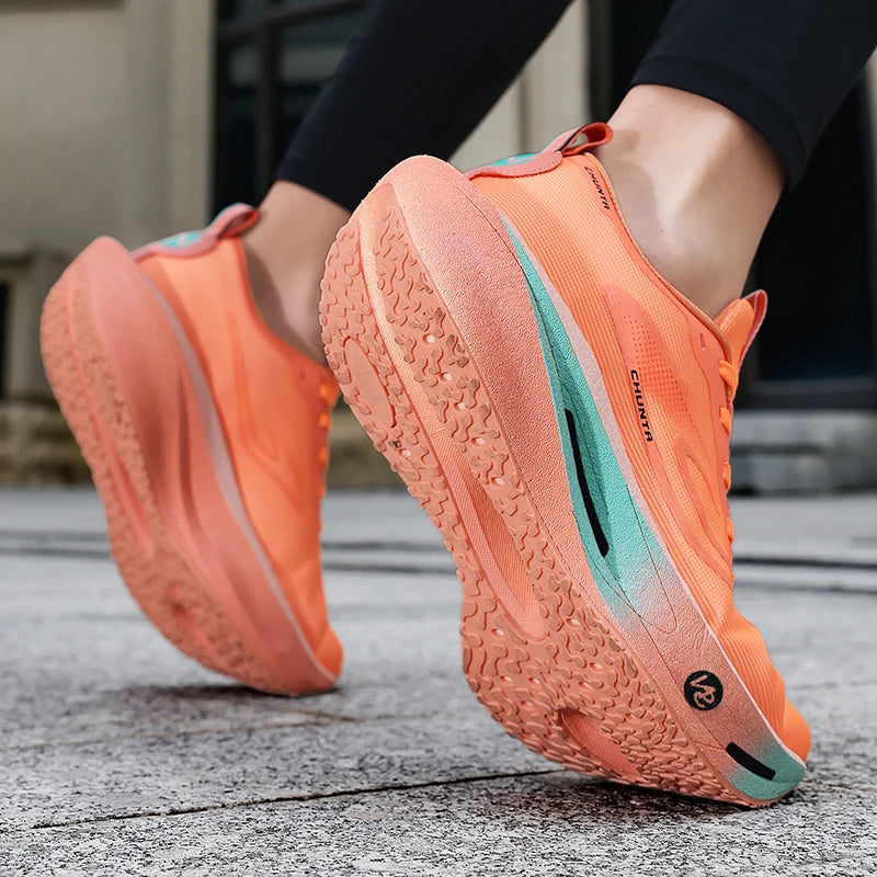 Men Women sneakers Four seasons couples outdoor racing casual running shoes breathable lightweight Thick sole speed sports shoes