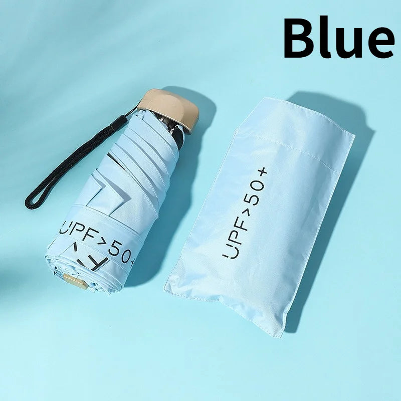 1pc 6 bones sunshane Umbrella Manual Opening And ClosingPerfect for Sun Protection And Portability for Commuting, Shopping