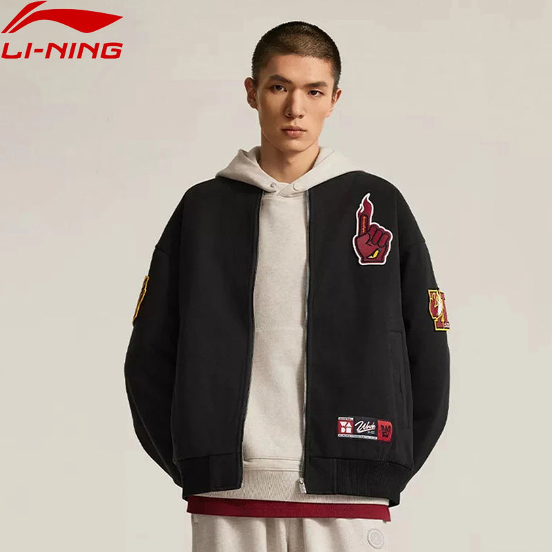 Li-Ning Men's Wade Padded Jackets Loose Fit Polyester Warm Comfortable LiNing Stylish Casual Coat AJMV143