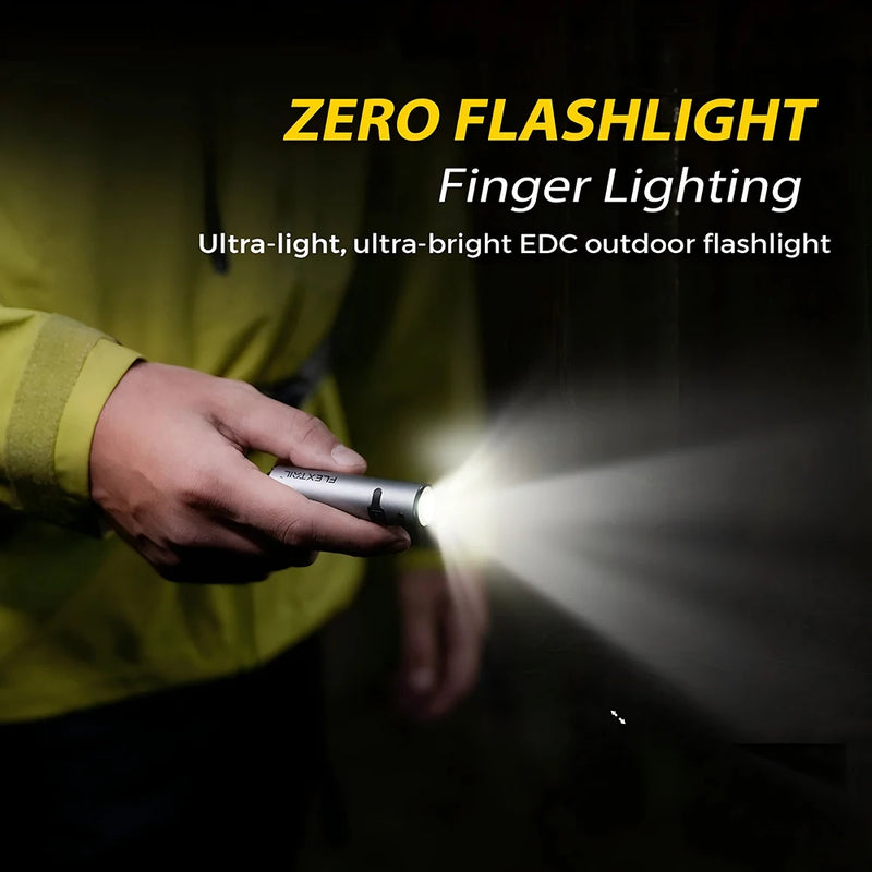 FLEXTAIL ZERO FLASHLIGHT - 47g 1200 Lumens EDC Flashlight, 7 Light Modes with Replaceable and Rechargeable Battery