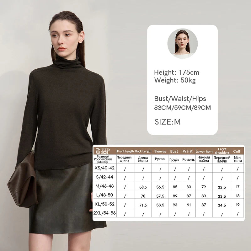 AMII Women's Sweater 2026 Autumn New Solid Versatile Top Female Full Knitted Wool Basic Long Sleeves Pullover for Woman 12523161