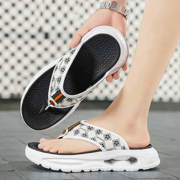 Flip-flops Men's Slides Casual Slip On Slippers Summer New Breathable Light Soft Sole Outdoor Beach Shoe Quick Dry Pool Slippers