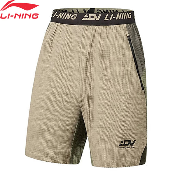 ខោរត់បុរស Li-Ning ទន់ស្រួល 94% Polyamide 6% Elastane ទំហំធម្មតា មានហោប៉ៅរ៉ូត ខោកីឡា LiNing AKSW121