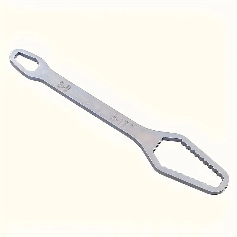 Heavy-Duty Adjustable Ratchet Wrench with Self-Locking Mechanism-All in One Multi-Headed Tool,SAE & Metric Sizes,for Automotive