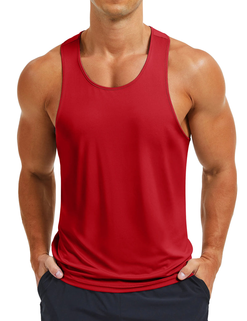 TACVASEN Men's Dry Fit Tank Tops Fitness Workout UPF 80+ Sleeveless Shirts Summer Muscle Gym Running Vest Athletic Tank Tops
