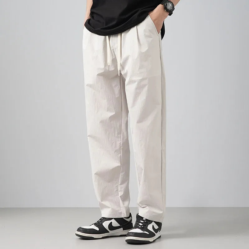 DUKEEN Men's Lightweight Waterproof Casual Pants Summer American Style Sports Straight Leg Tapered Joggers