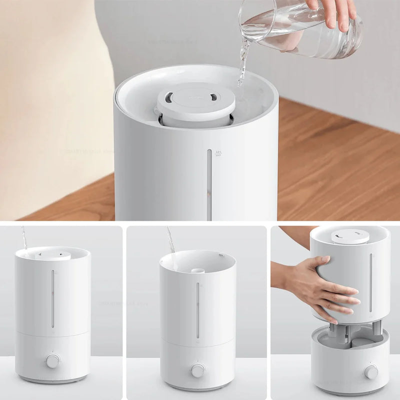 MIJIA Humidifier 2nd, 300 ML/h Mist, Top‑Fill, 99.9% Silver‑Ion Antibacterial, Quiet ≤38 dB, 4L Humidifiers For Home