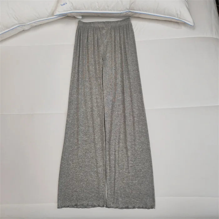 Pajama Pants Sleepwear Women Loungewear Spring Summer Lounge Bottoms Elastic Waist Home Pants Pajama Homewear Loose Trousers