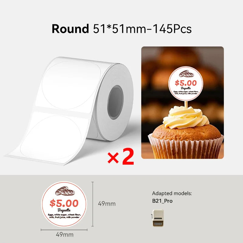 NiiMbot B21 Pro Thermal Printer Red Black Label Paper 300 DPI High-definition Printing Sticker for Warning Signs Supermarket