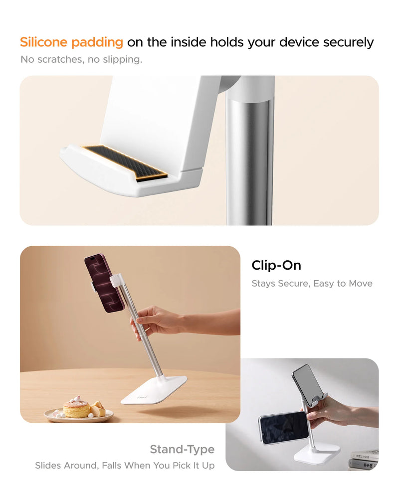 ORICO Phone Desktop Stand Live Broadcast Overhead Adjustable Lifting Telescopic Selfie Rotating Aluminum Alloy Support Frame