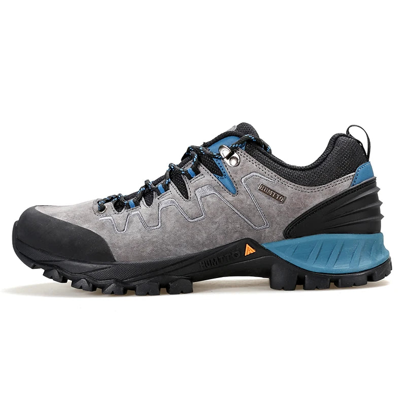 HUMTTO Trekking Shoes for Men Waterproof Climbing Hiking Shoes Mens Sports Luxury Designer Outdoor Leather Safety Sneakers Man