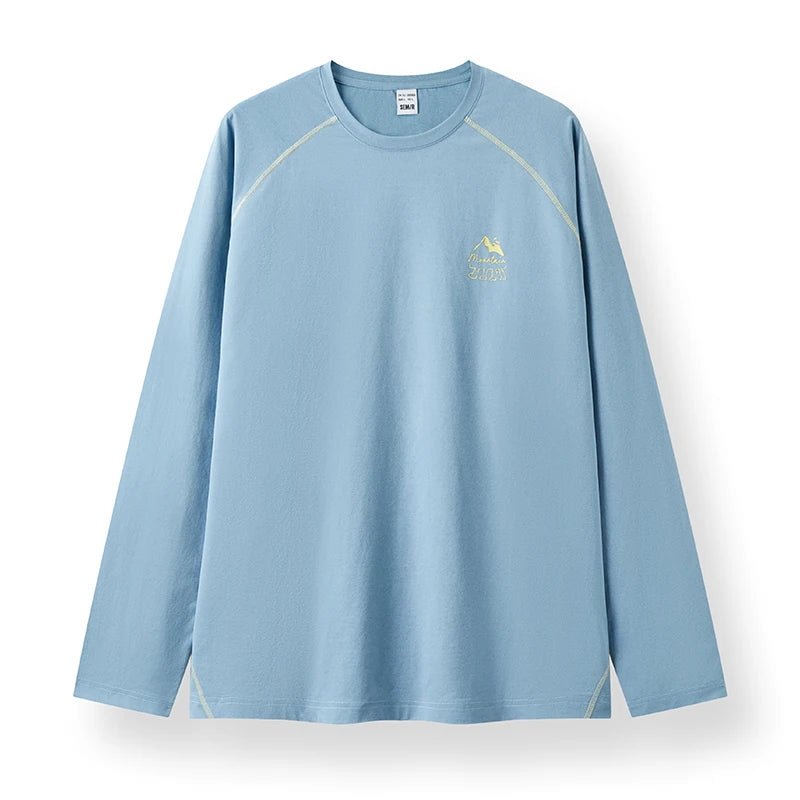 Semir Quick Dry Tshirt Men 2026 Spring Raglan Sleeve Color Block Crew Neck Couple Style Casual Versatile Inner Layer Top