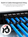ZoeRax 24 Port Blank Patch Panel UTP with Adjustable Rear Cable Management Bar for RJ45 CAT5e, CAT6, CAT6A, USB, HDMI
