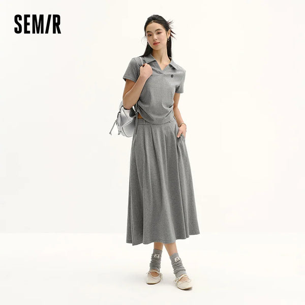 ឈុតសំពត់ឆ័ត្រសម្រាប់នារី Semir ពីរដុំ រដូវក្តៅ ឆ្នាំ២០២៦ សម្រាប់ធ្វើដំណើរប្រចាំថ្ងៃ រចនាបថសមឥតខ្ចោះ