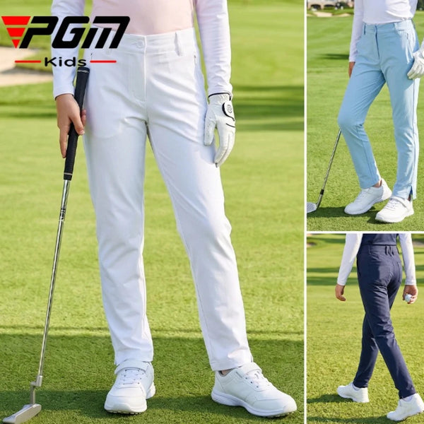 PGM Children's Golf Clothing Girls' Summer Pants Elastic Soft Sports Fabric KUZ222