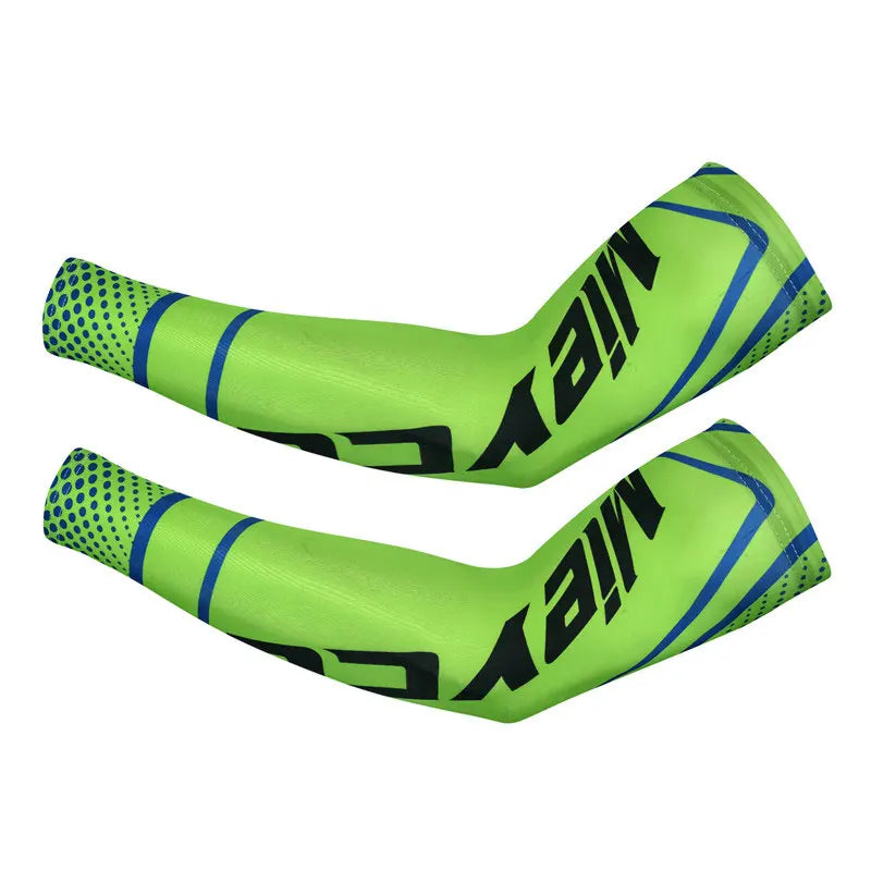 Men Cycling Arm Sleeves Sun Protection UV Proof Arm Covers Cuffs for Running Biking Driving Outdoor Sports