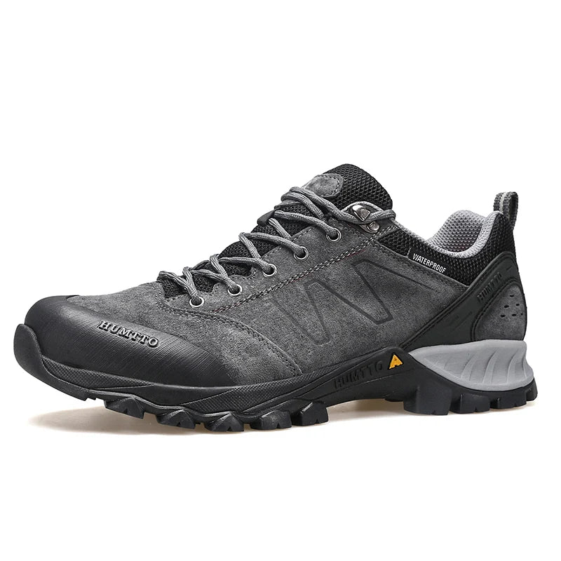 HUMTTO Outdoor Sneakers for Men Genuine Leather Hiking Boots Mens Luxury Designer Climbing Trekking Sports Safety Work Man Shoes