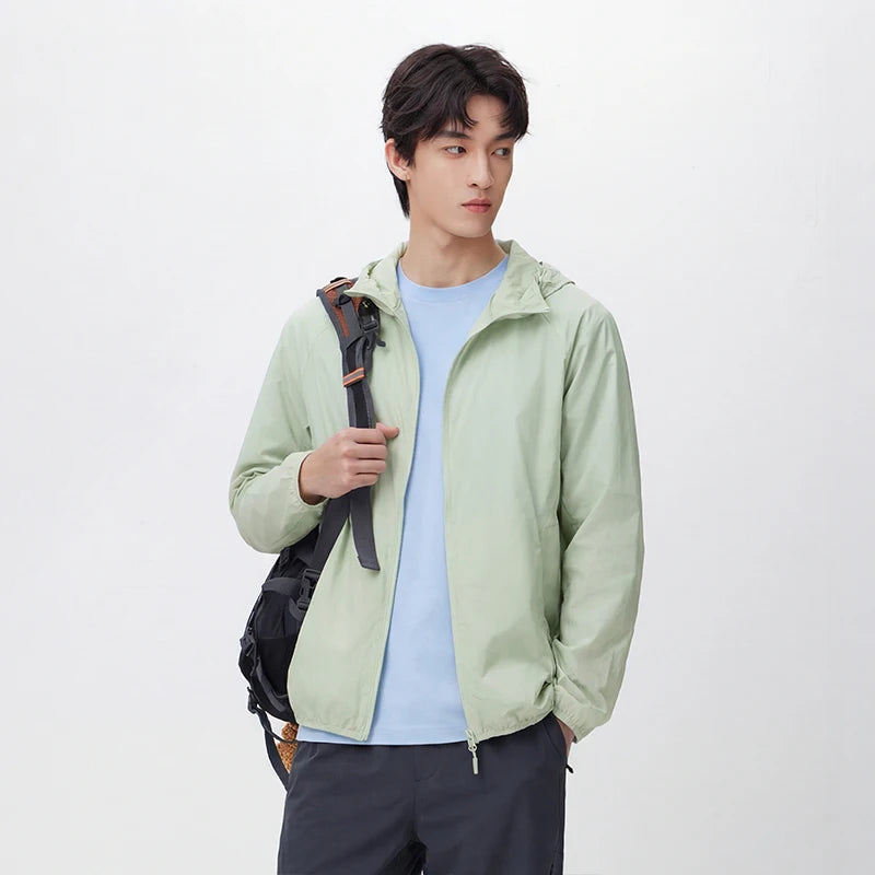Semir Mens UV Jacket 2026 Solid Color Hooded Couple Style Cool Feeling Raglan Sleeve Casual