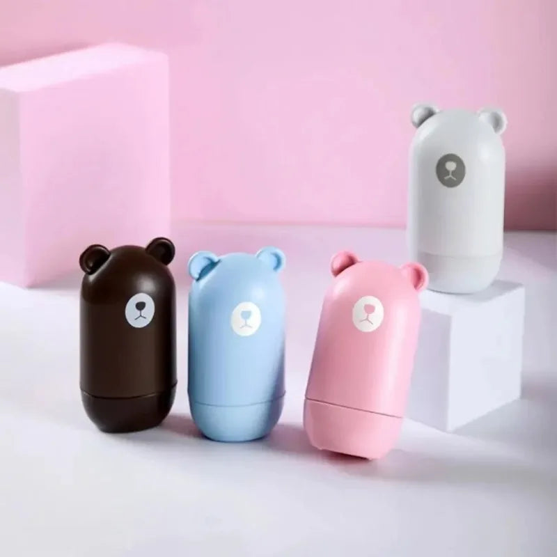 1pc Cute Little Bear Stamp Roller Anti-Theft Protection ID Seal Smear Privacy Confidential Data ID Seal Smear Privacy Message