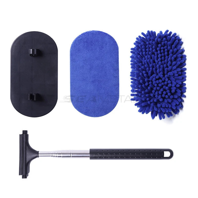 SEAMETAL Car Window Cleaner Brush Set Telescopic Auto Windshield Glass Cleaning Tool Kits Car Clean Gadgets for Car Accessories