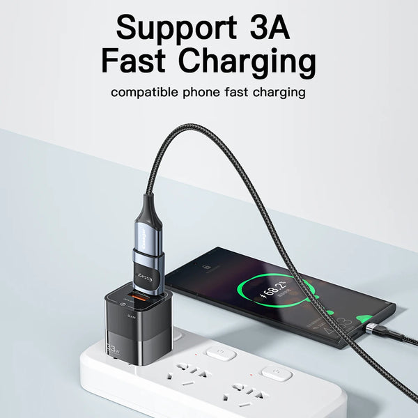ឧបករណ៍ភ្ជាប់ Essager OTG ប្រភេទ C ទៅ USB មីក្រូ USB ទៅប្រភេទ C OTG USB ទៅប្រភេទ C សម្រាប់ Macbook Xiaomi HUAWEI Samsung OTG Connector