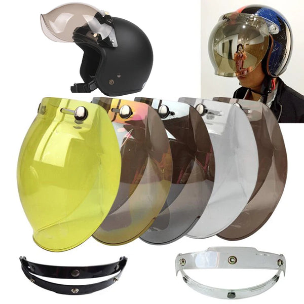 12 Colors Vintage Durable Windshield Motorcycle Lens Bubble Visors Wind Shield Helmet Visor Retro Windscreen