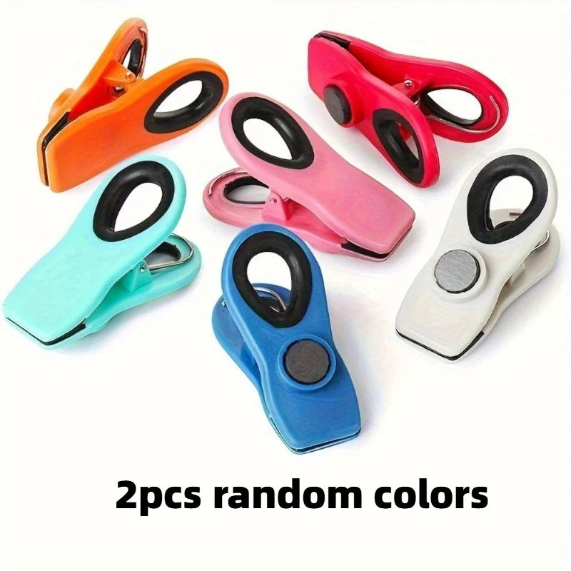 2/4pcs Refrigerator Clip, Household Snack Moisture-proof Sealing Clip,Multi-functional Food-grade Sealing Clip, Random Color.