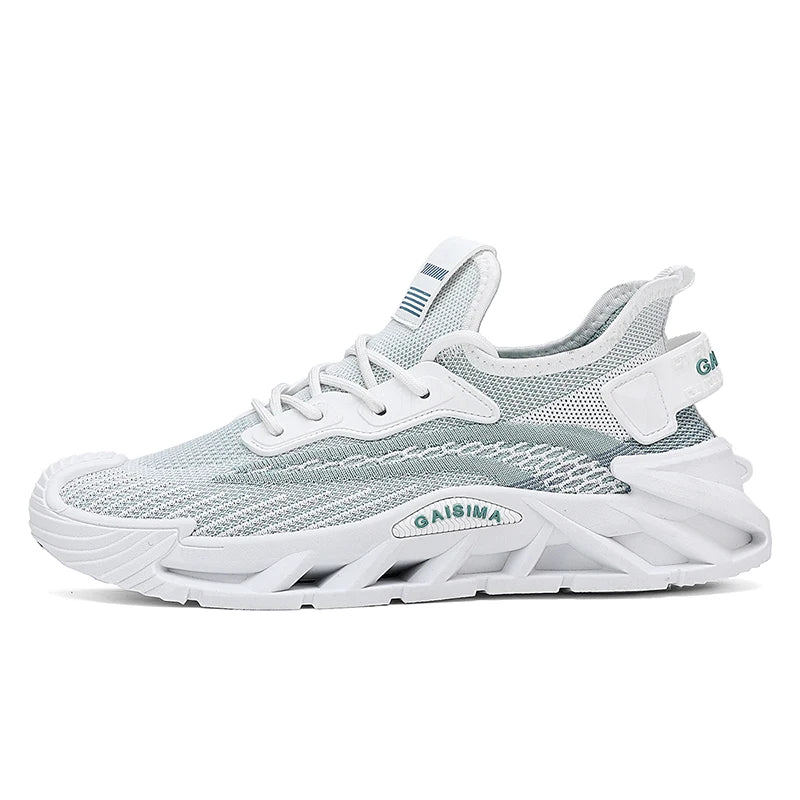 Men Sports Shoes Summer Breathable Mesh Lightweight Fashionable Lace Up Tennis Shoes Daily Wear Street Fitness Shoes for Men