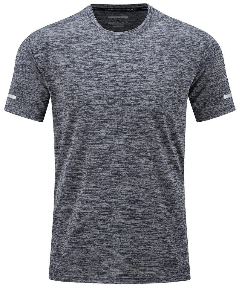 TACVASEN Quick Dry Summer T-shirts Mens Running Jogging T-shirts Crew Neck Athlete Sports Gym Fitness Pullover Reflective Shirts