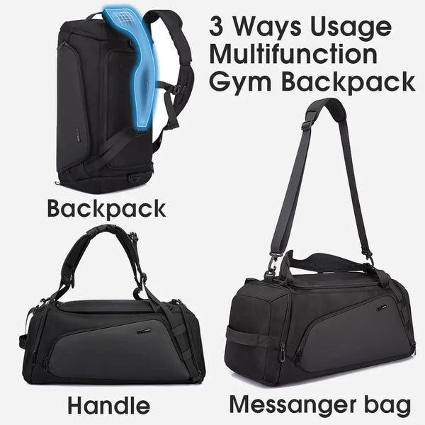 BANGE Gym Bag Fitness Wet Dry Waterproof Training Men Travel Shoulder Handbags Multifunction Work Out Swimming Duffle Bag Shoes