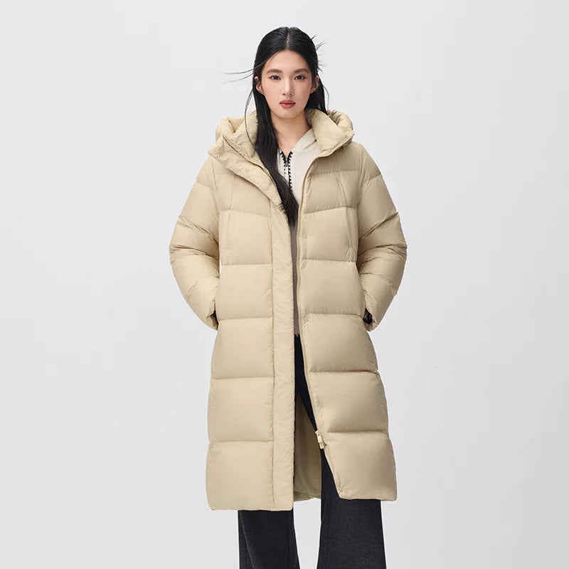 អាវក្រៅ Semir សម្រាប់នារី ប្រវែងវែង ធន់នឹងទឹក ឆ្នាំ២០២៦ ថ្មី ស្លៀកប្រចាំថ្ងៃ រដូវរងា ស្ទីលធម្មតា ទីក្រុង អាកាសធាតុត្រជាក់ ពាក់ជាស្រទាប់ៗ