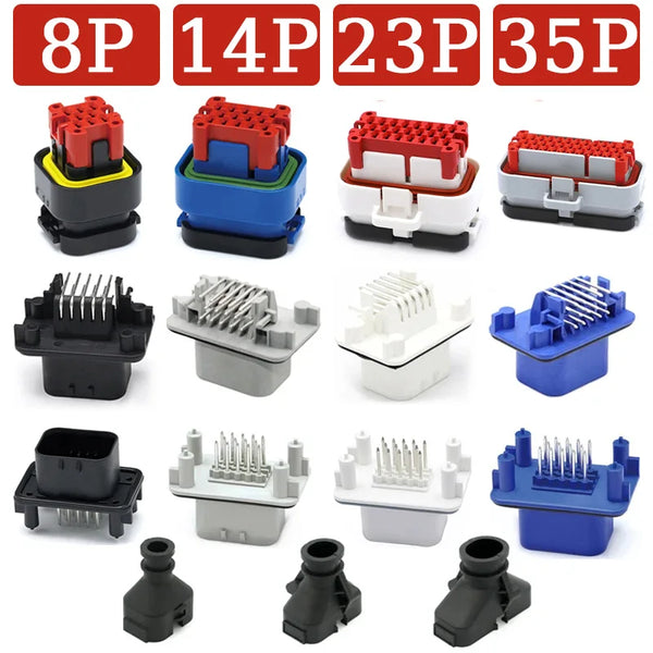 ឧបករណ៍ភ្ជាប់ ECU រថយន្តចំនួន 10 ដុំ 8/14/23/35 ម្ជុល ប្រុស និងស្រី ឈុតឌុយ ឆបគ្នាជាមួយ 770680-1 776273-1 776164-1 សម្រាប់ម៉ាស៊ីន