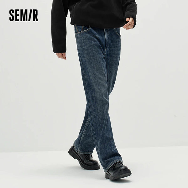 ខោខូវប៊យបុរស Semir រាងរលុង ជើងត្រង់ រចនាប័ទ្មធ្វើដំណើរប្រចាំថ្ងៃ ស្ទីលទន់ 2026 រដូវរងា ប្រវែងពេញ សមល្មមស្រួល