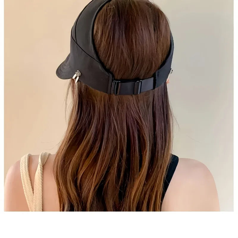 Women's Sun Hats Wide Brim UV Protection Foldable Fisherman Hat with Mask Holder & Ponytail Hole, Sunscreen hat.
