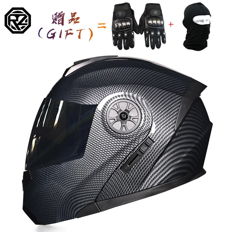 ORZ Latest DOT Approved Safety Modular Flip Motorcycle Helmet Racing Dual Lens Helmet Interior Visor