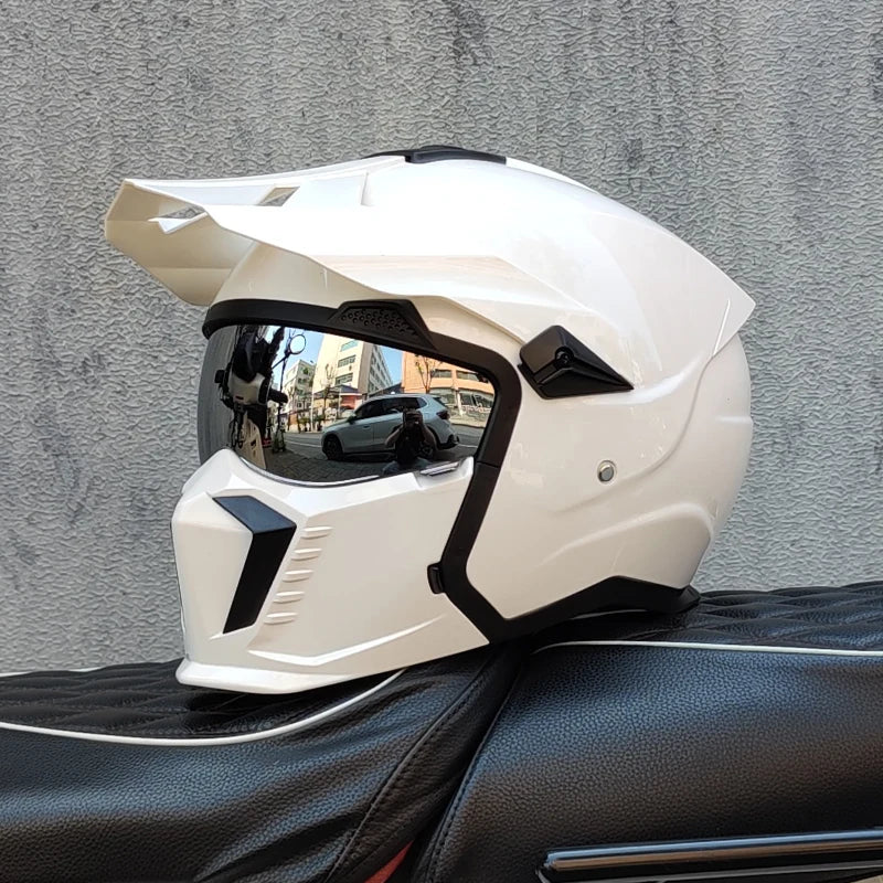 DOT  Certification ORZ Motorcycle Helmet Full Helmet ATV Downhill Motocross Capacete Men Detachable Chin Casco Moto For