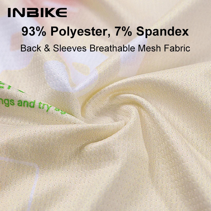 INBIKE Women's Cycling Jersey Short Sleeved Moisture-Wicking Bike Top Shirt Clothing Quick Dry Bicycle Jersey for MTB Cycling