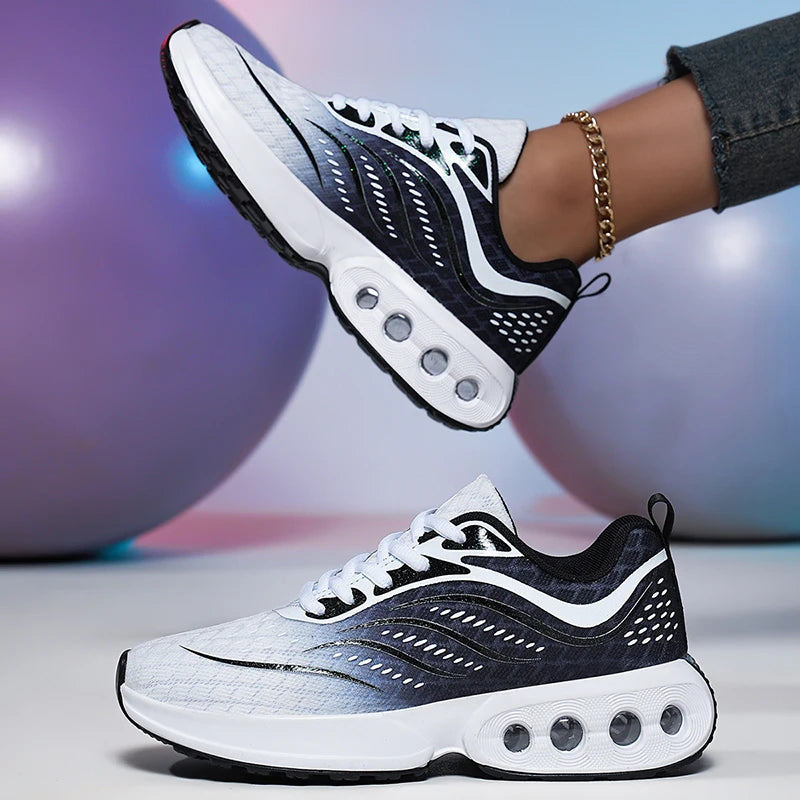 Womens Sports Shoes 2025 Autumn New Casual Fashion Lightweight Thick Soled Comfortable Sneakers Travel Walking Shoes for Women