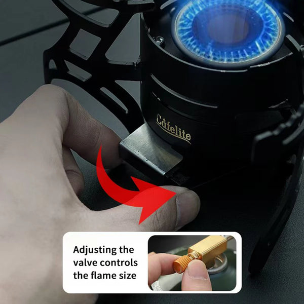 Foldable Small Outdoor Camping Stove Portable Split Gas Stoves Multifunctional Picnic Stove with Adapter and Storage Bag