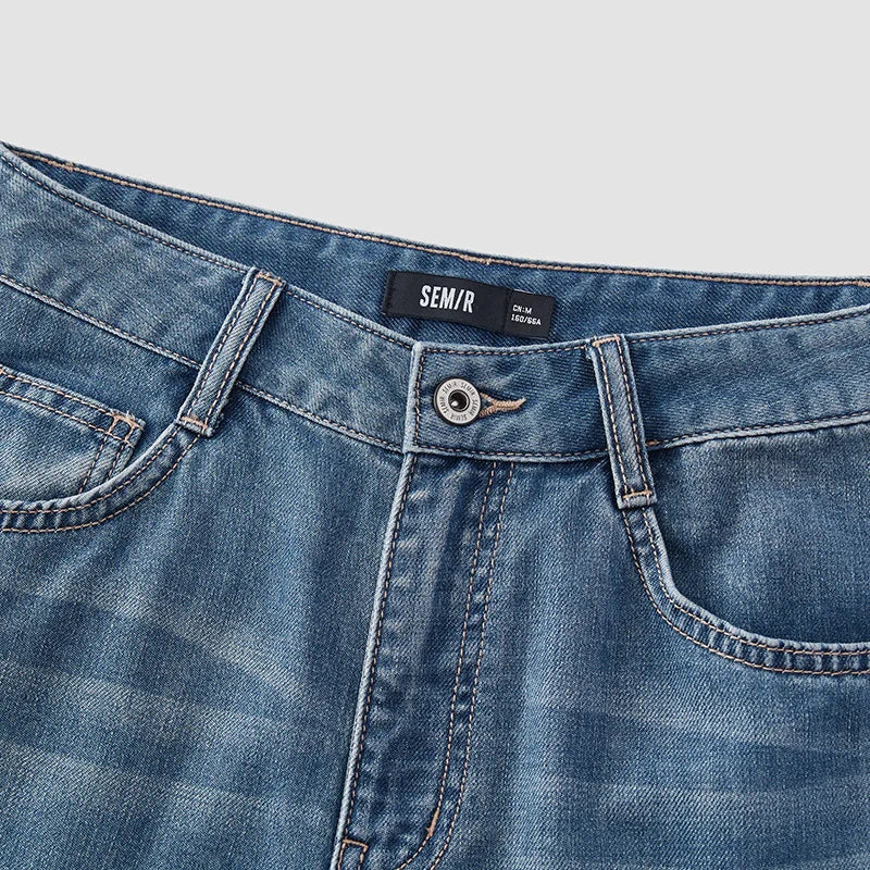 Semir Women Jeans Cooling 2026 Wide Leg Raw Hem Ankle Length Urban Casual Everyday Style Soft Comfortable Daily Wear Trendy