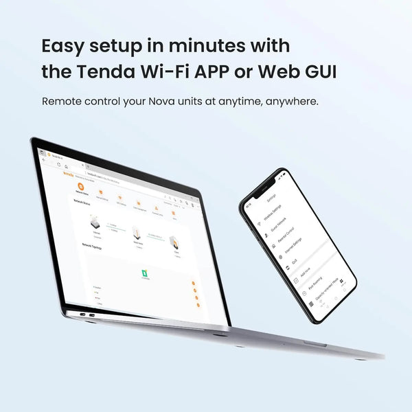 ប្រព័ន្ធ WiFi 6 Mesh របស់ Tenda Nova MX3 AX1500 ទំហំ 3500 ហ្វីតការ៉េ ប្រព័ន្ធ WiFi 6 Mesh រ៉ោតទ័រ Gigabit Mesh បណ្តាញ Mesh ពីរក្រុម ឧបករណ៍ 80