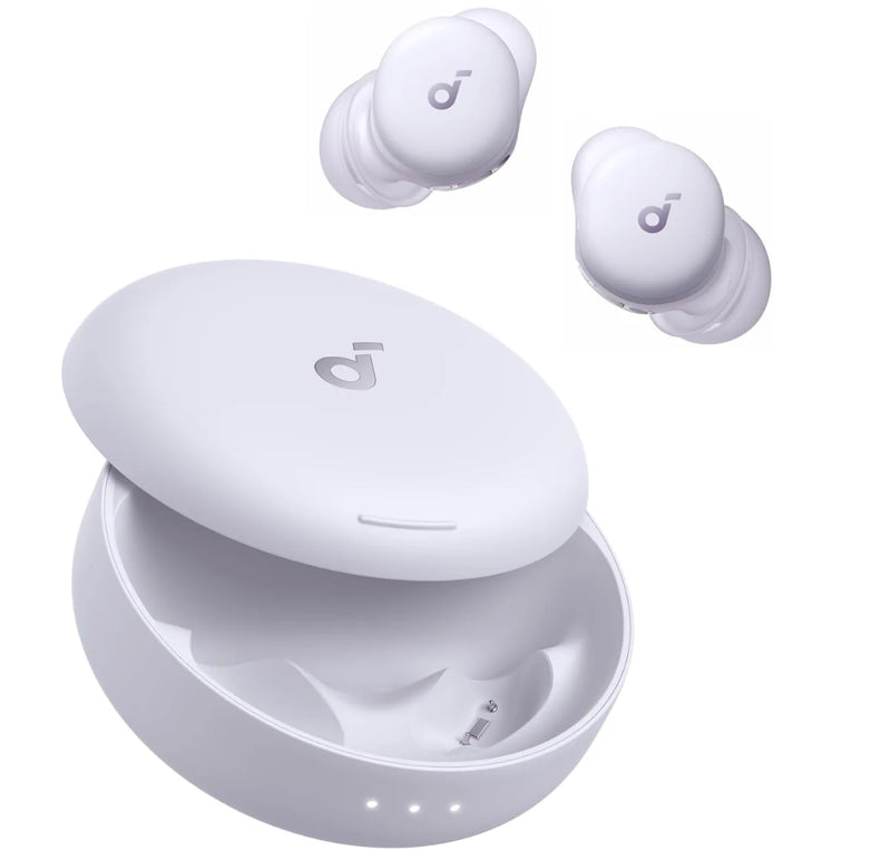 កាសស្តាប់ត្រចៀកឥតខ្សែ Soundcore TWS ពណ៌ស្វាយសម្រាប់គេង A30 កាសស្តាប់ត្រចៀកឆ្លាតវៃ ANC សម្រាប់គេង កាសស្តាប់ត្រចៀកកាត់បន្ថយសំឡេងរំខានសម្រាប់គេង